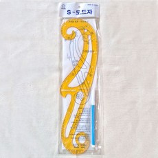 에스모드자 + 차코수성펜 (블루) 세트 프렌치커브자 워터펜, 에스자(옐로)+수성펜(블루), 1개