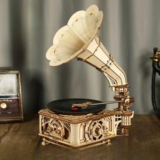 축음기 3D 조립 우드퍼즐 블록 DIY 입체 모델, 1.망원경(150미터)