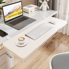 Anystar 폴딩 수납 연장 선반 책상 팔걸이 키보드 받침대, 화이트65*24CM, 1개