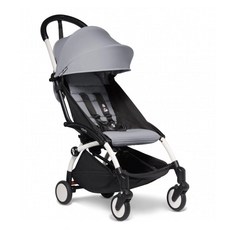 【STOKKE YOYO³】輕便嬰兒推車組合 (含車架) 台灣總代理公司貨保固二年, 白車架＋6+岩石灰