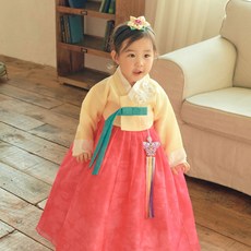 예화 좋은아이들 여아한복 나연노랑