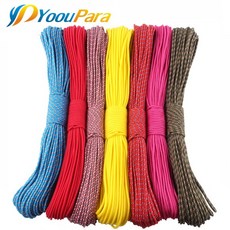 3mm Paracord 100FT 낙하산 코드 로프 1 가닥 Paracorde 야외 생존 장비 의류 라인 DIY Paracord 팔찌, 다른 색상 메시지, 1개, 다른 색상 메시지