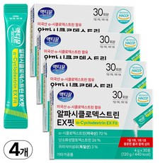 알파cd 분말 식약청인증 HACCP 알파 시클로 사이클로 덱스트린 30p, 4개, 120g