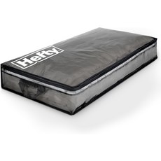 통기성 메쉬 이중 지퍼 손잡이 2개가 달린 크고 유연한 토트 - 이사나 의류 및 보관 플라스틱 쓰레기통 정리함 또는 용기 대신 사용 가능 2팩, 13 Gal - Underbed