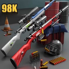 스펀 너프건 M24 저격총 AWM 장난감 총 스나이퍼, 1개, 표준 98K(우드브라운)3