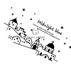 [삼마누] 감성스티커 레터링스티커 거실스티커 A타입 소 월데코스티커 블랙