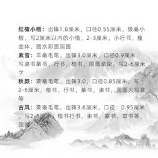 書法毛筆套裝 狼毫羊毫兼毫 中楷歐楷行書隸篆國畫藝術筆 學生練字筆, 1個, 1支【紅檀小楷】