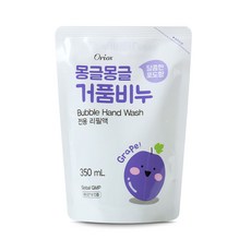 오릭스 몽글몽글 거품비누 핸드워시 500ml 손세정제 핸드워시 리필팩 350ml 포도향 레몬향, 02.몽글몽글 리필팩 350ml 포도향, 1개