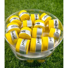 60 드라이 테니스 라켓 그립 미끄럼 방지 흡수 배드민턴 진동 오버 스웨트 밴드, WM Yellow