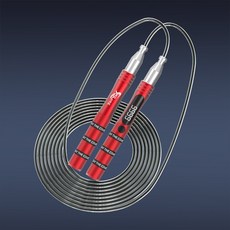 智能精準計數自鎖中考競速跳繩可調節鋼絲成人健身小學生鍛鍊通用, 1個, 紅色