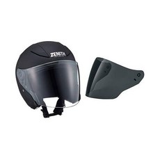 【.co.jp限定】 Yamaha 야마하 YJ-20 ZENITH Jet 오토바이 헬멧 안전모 M Size + Smoke 쉴드 (Anti-Fog) 러버 톤 블랙 Set 그외 각종, S사이즈(55-56cm), Dark Smoke Shield (Anti-Fog) S, rubber tone 블랙