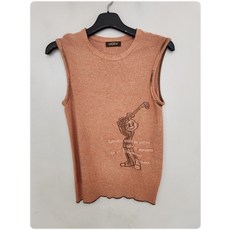 여0002219 착한악동 코딱지 빈티지 골프 니트 조끼 베스트