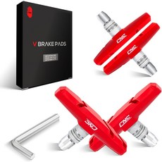 CNC 2쌍 자전거 V-브레이크 패드 70mm V 브레이크 블록 세트 산악도로MTB사이클 림용 캔틸레버 신발., 70mm-Red