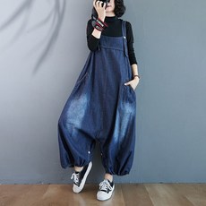 뱃살커버 진청 연청 여성 데님 원피스 편한 무지 사계절 데님라이크 임부복 통통녀