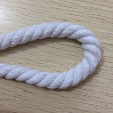 3 가닥 컬러 코튼 코드가 있는 두꺼운 트위스트 로프 수제 DIY 액세서리 장식 디자인 20mm x 100/200cm, Bleaching, 1개