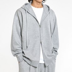 Zeta22男女通用日常素色基本款雙向寬鬆連帽拉鍊外套 1625