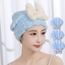 [재고 정리 세일] 융풍 헤어밴드 세안 헤어밴드 헤어캡 샤워캡 흡수 프린세스 샤워 캡, 3개, 파랑