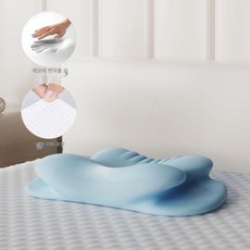 쮸야마켓 슬립포어경추베개 경추베개 수면베개 목편한, 업그레이드 콰이어트블루 [커버 포함]