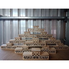 泓展工藝坊 山型座 盆栽底座 花盆墊高架 盆景展示架, 1個