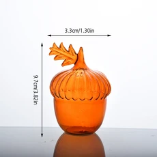창의적인 과일 모양 꽃병 홈 장식 석류 호박 꽃병 식물 수경 테라리움 아트 테이블 꽃병 유리 공예 방 장식, 04 gourd vase