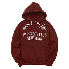 [국내정품] 페이퍼보이 후드티 스포츠 클럽 후디-버건디 169262