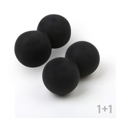 1+1 실리콘 땅콩 마사지볼 셀프마사지 홈트레이닝, 블랙, 2개