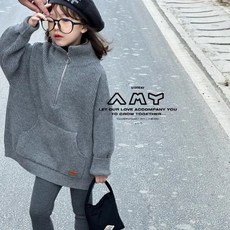 男女童半拉鍊高領毛衣 - 新款秋裝兒童翻領針織上衣