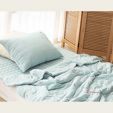 큐티베어 이불 스프레드 침대 워싱 귀여운 간절기 마이크로화이버 국산 항균 m2워싱stu542, SPR_큐티베어 M2워싱 스프레드 베개세트 SS