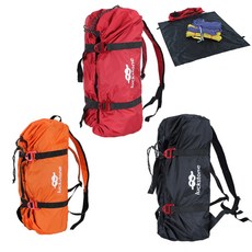 갈렙등반 등산 자일 로프 보관 가방 암벽 장비 배낭 파우치 밧줄 안전 방수 보관 백, 블랙