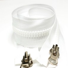 투웨이점퍼지퍼 개이빨8호 70cm (흰색) 비슬론지퍼, 1개