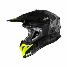 JUST1 J39 KINETIC 消光迷彩螢光黃紅黑 越野安全帽 MX 越野帽, L