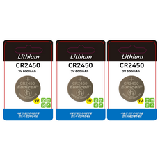 굿앤굿스 CR2450 유니셀 Eunicell 코인 건전지 현대 기아 BMW 스마트키, 3개, 1매입