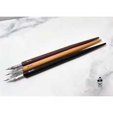 e m Holzprodukte 德國原木沾水筆 (裝福林書法尖 可寫中英文), 1個, 淺木色(已裝筆尖)