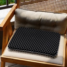 涼爽舒適的矽膠蜂巢坐墊 mypetit kzcs0001, 黑色+黑色