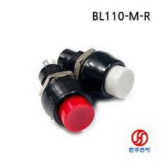 10파이 비조광푸쉬스위치2P BL110-M OFF(ON) HJ-02495, 백색, LOCK (걸림)