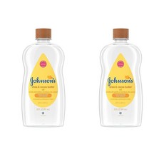 존슨즈 베이비 미네랄 오일 시어 코코아버터 Johnson's Baby Oil Mineral Oil Enriched, 591ml, 2개