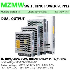 듀얼 출력 스위칭 전원 공급 장치 30W 100W 10V -5v 24v ACDC 드라이버 변압기, 06 350와트, 05 C(12V 24V), 01 100-120v200-240v용