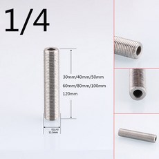 304 스테인레스 스틸 외부 스레드 원형 80MM 50MM 100MM BSP 피팅 60MM 길이 파이프 40MM 파이프 120MM, 1l4