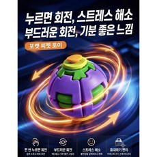 DPS/360도 무한 회전 피젯볼 사무실 직장인 집중력 향상 키덜트 완구 야광 프리미엄버전, 1개, 야광레드