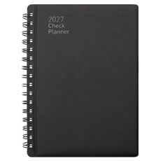 모닝글로리 스프링 2027 1면 1일 체크플래너 25A, 블랙, 1개