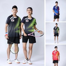 3컬러 한국 태극 반팔 배드민턴 탁구 테니스유니폼 R901