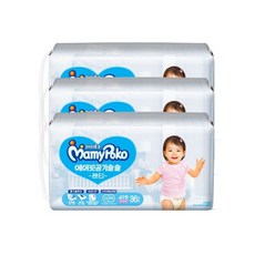 마미포코 에어핏팬티 4단계 대형 여아용 36P x 3팩 (1BOX), 108개
