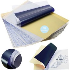 유롱 타투 전사지 50매 타투용 A4 써멀 스텐실 용지 4겹 고화질 전사 키트 스튜디오 용품용 DIY 트레이싱, 50