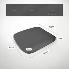 경사방석 키높이 자세보정 경사쿠션 나파가죽 운전석, [평면 쿠션] 미스테리어스블랙