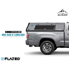 FLATED 黑四驅ALL BLACK 平頂式充氣高蓋 6' - RANGER / TACOMA 適用，露營車床墊首選