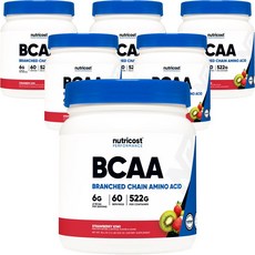 nutricost BCAA支鏈胺基酸補充粉 草莓奇異果口味, 522g, 6罐