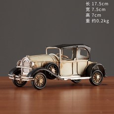 레트로 향수 구식 자동차 클래식 모델 장식품 홈 데스크탑 거실 와인 캐비닛 장식 작은 공예품, JD-1110A-4547화이트(J12), 1개
