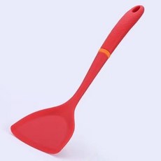 【 199出貨】廚房用具大號 全包一體手柄硅膠剷 耐高溫硅膠剷 不粘鍋專用硅膠鍋剷, 1個, 紅色大號硅膠鍋剷