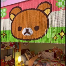 대형 리락쿠마 비즈발 만들기 키트 DIY 비즈커튼 장식 완제품