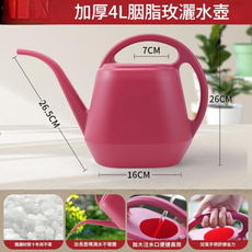 ARIDOO 加厚4L 灑水壺 淡霧青 大容量澆花壺, 加厚4L胭脂玫灑水壺, 1個